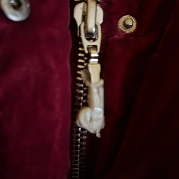 Valentine’s Day Pink Velvet Juicy Couture Down Puffer Jacket XS NWT - Picture 6 of 11